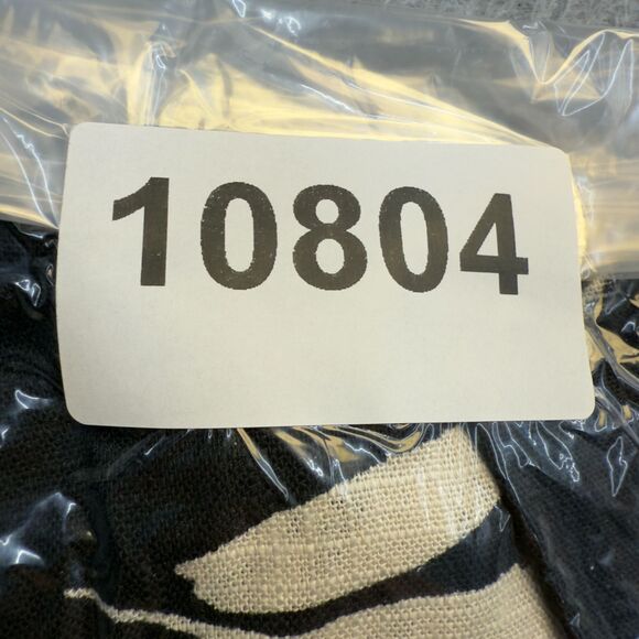 Express Shirt Women's Small Black Beige Sleeve Faux Wrap Top Linen Blend Blouse - Picture 8 of 8